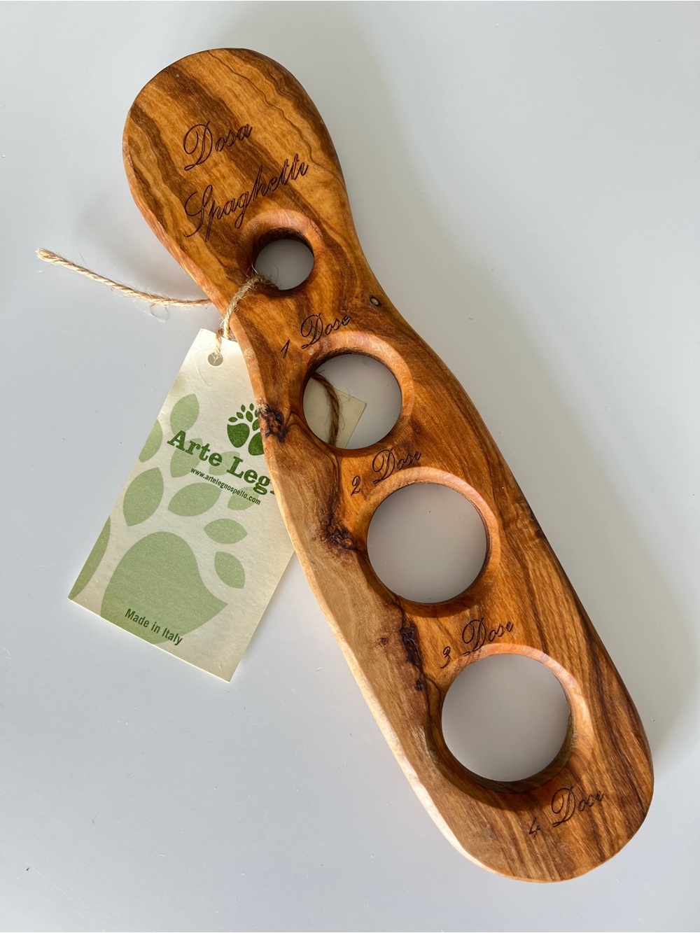 NWT Olive Wood Italian Pasta Measuring Tool
